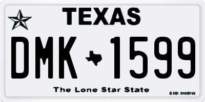 TX license plate DMK1599