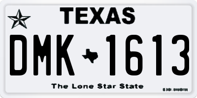 TX license plate DMK1613