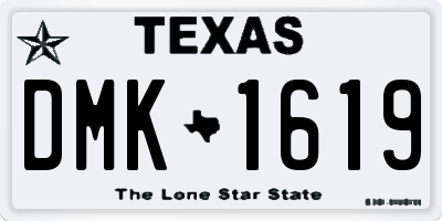 TX license plate DMK1619