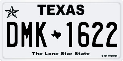 TX license plate DMK1622