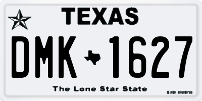 TX license plate DMK1627