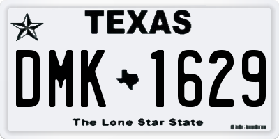 TX license plate DMK1629