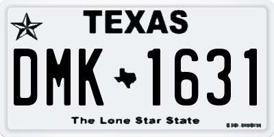 TX license plate DMK1631