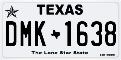 TX license plate DMK1638