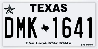 TX license plate DMK1641
