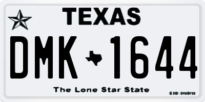 TX license plate DMK1644