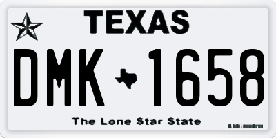 TX license plate DMK1658