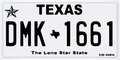 TX license plate DMK1661