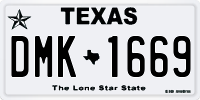 TX license plate DMK1669