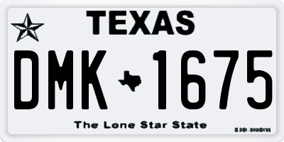 TX license plate DMK1675