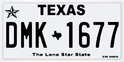 TX license plate DMK1677