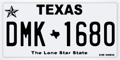 TX license plate DMK1680