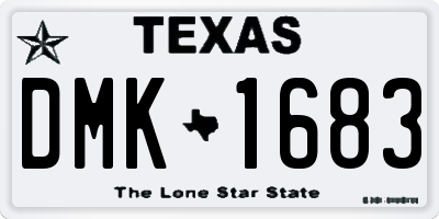 TX license plate DMK1683