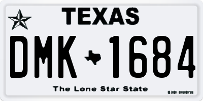 TX license plate DMK1684