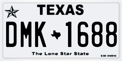 TX license plate DMK1688