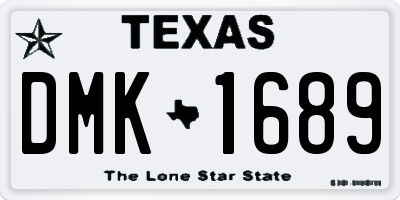 TX license plate DMK1689