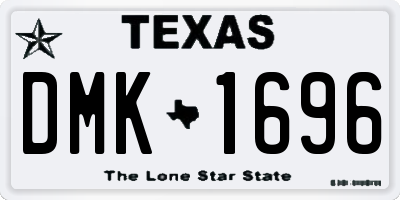 TX license plate DMK1696