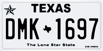 TX license plate DMK1697