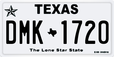 TX license plate DMK1720
