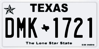 TX license plate DMK1721