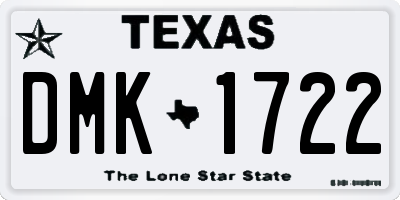 TX license plate DMK1722
