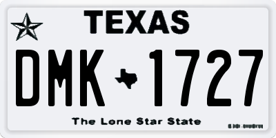 TX license plate DMK1727