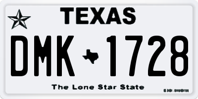 TX license plate DMK1728