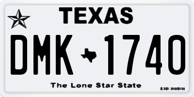 TX license plate DMK1740
