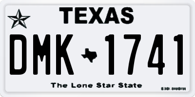 TX license plate DMK1741