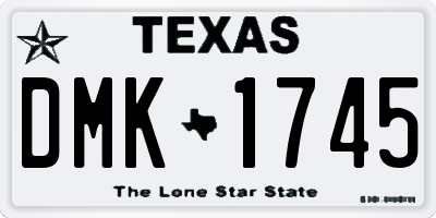 TX license plate DMK1745