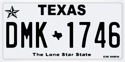 TX license plate DMK1746