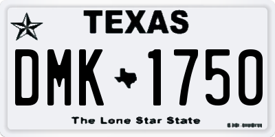 TX license plate DMK1750