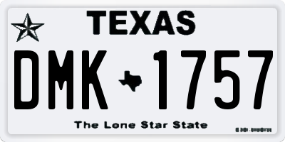 TX license plate DMK1757