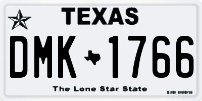 TX license plate DMK1766