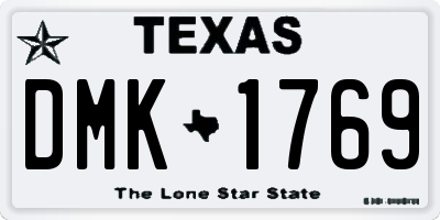 TX license plate DMK1769