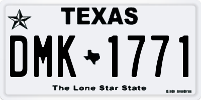 TX license plate DMK1771