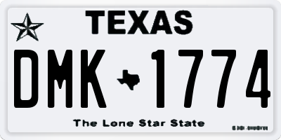 TX license plate DMK1774