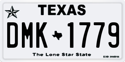 TX license plate DMK1779