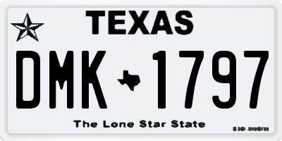 TX license plate DMK1797