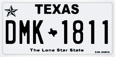 TX license plate DMK1811