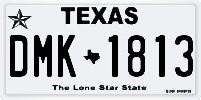 TX license plate DMK1813