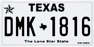 TX license plate DMK1816