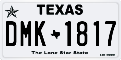 TX license plate DMK1817