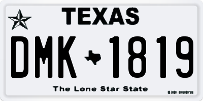 TX license plate DMK1819