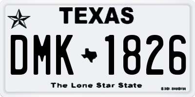 TX license plate DMK1826