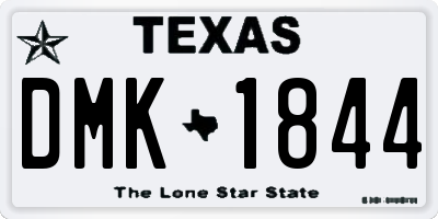 TX license plate DMK1844