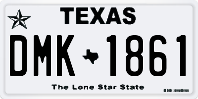 TX license plate DMK1861