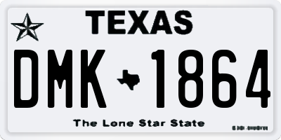 TX license plate DMK1864