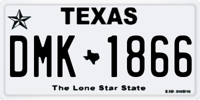 TX license plate DMK1866