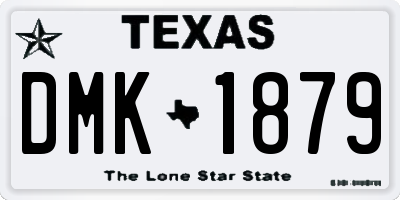TX license plate DMK1879